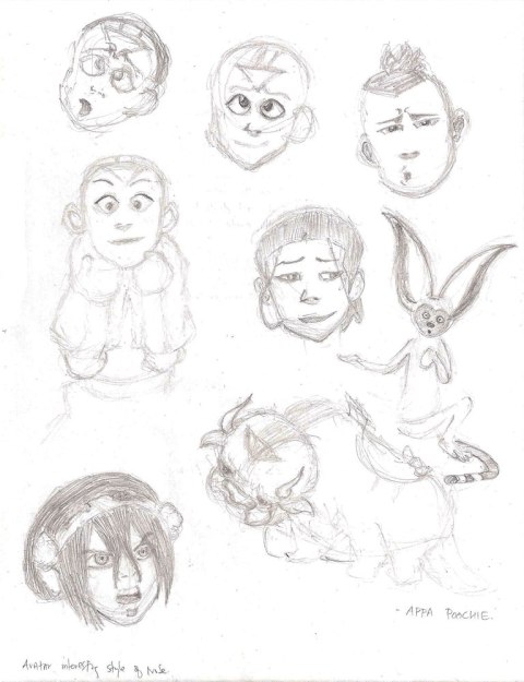 Team Avatar Sketches